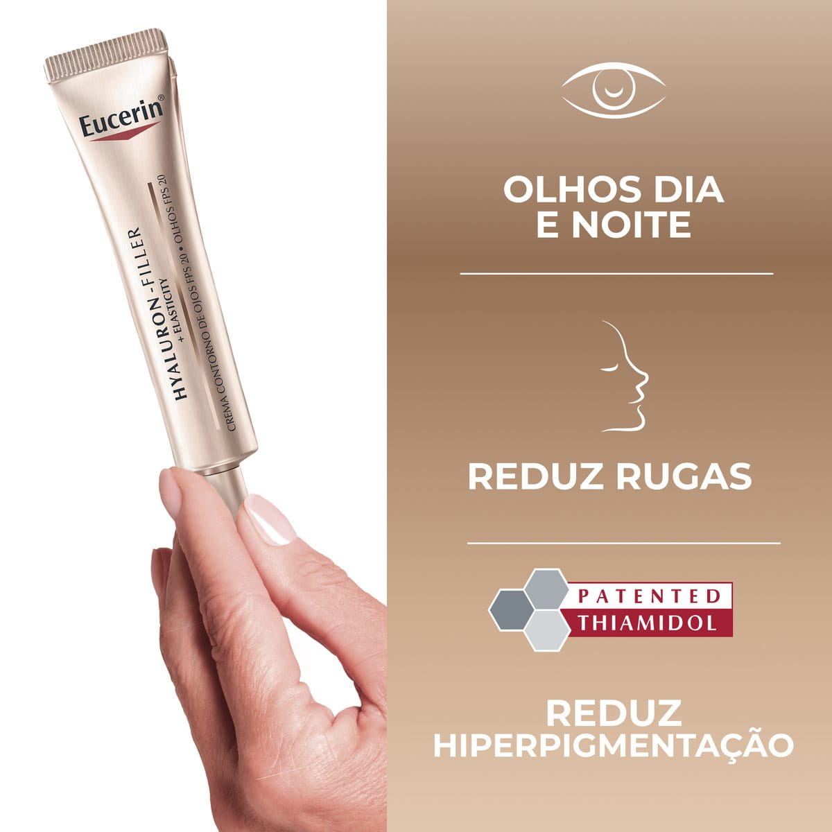 Eucerin Hyaluron-Filler + Elasticity Creme de Olhos Antirrugas FPS 20 15ml