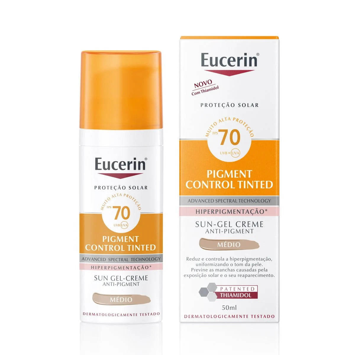 Eucerin Sun Pigment Control Gel Creme Médio FPS 70 50ml