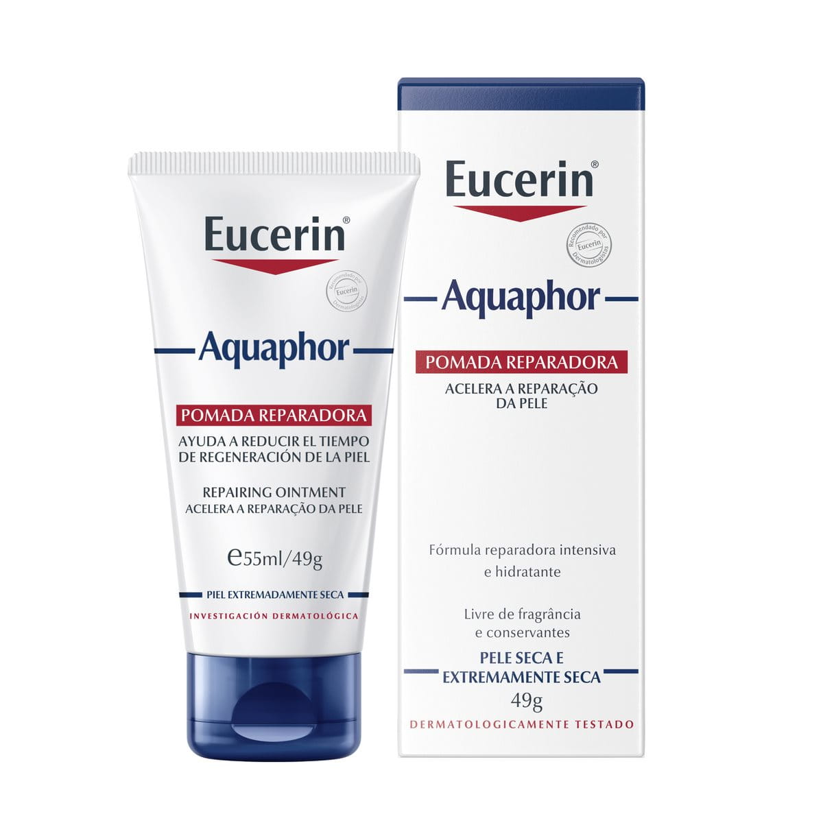 Eucerin Aquaphor Pomada Reparadora Intensiva 49g Hidratação E Proteção