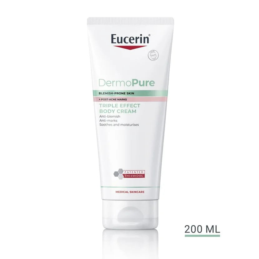 Eucerin Dermo Pure Creme Corporal Efeito Triplo 200ml Para Acne